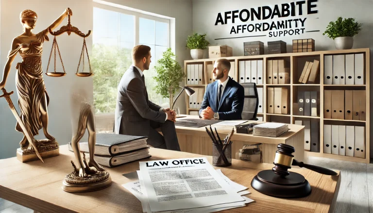 A well-organized law office in Rockledge, Florida, emphasizing affordable and accessible legal services.